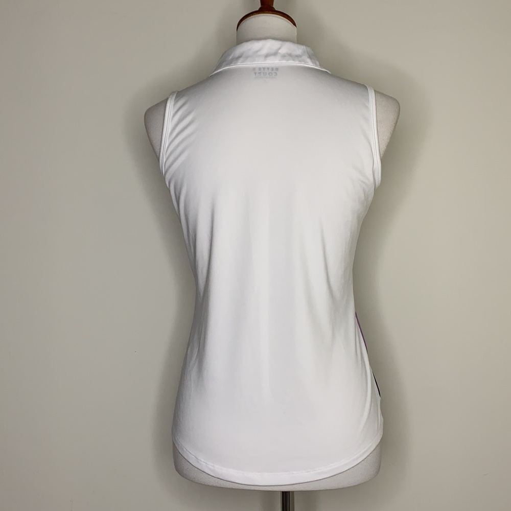 BETTE & COURT Sleeveless Performance Polo Top S - Picture 5 of 7